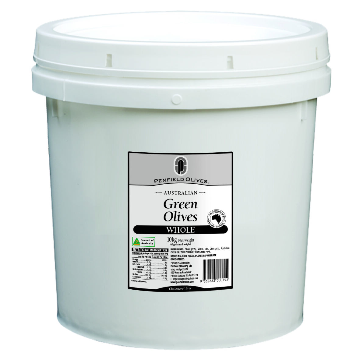 Olives, Whole Green 10kg Penfield
