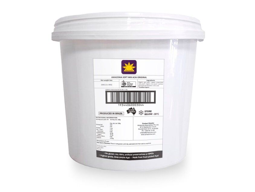 Acai, Organic Soft Mix Pail 10kg Amazonia (GF) (V)