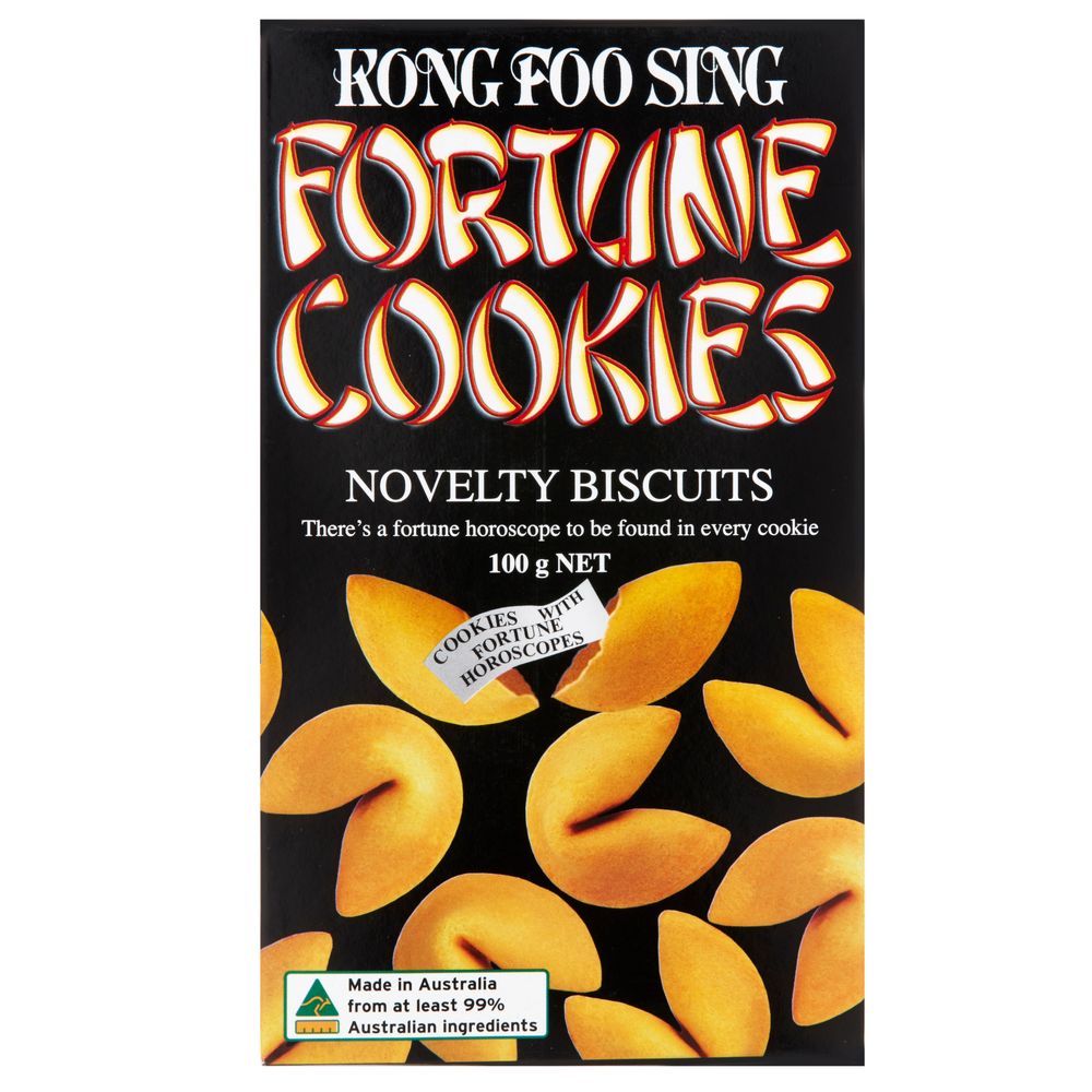 Kong Foo Sing Fortune Cookies Novelty Biscuits