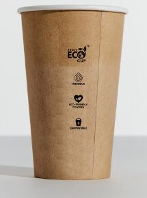 Cups, Coffee 16oz Single Wall KRAFT (50) Truly Eco