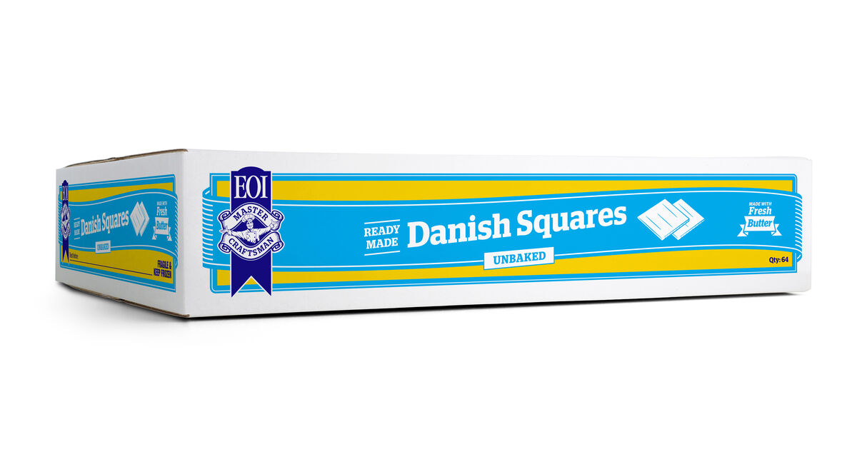 Danish, Pastry Plain Squares EOI 64x100g
