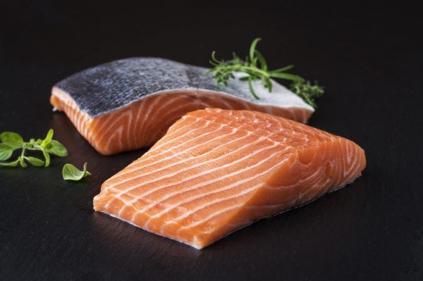 Salmon Portions 200gm Skin On 5kg Blue Wave (GF) (I)