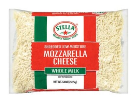 Cheese, Mozzarella Shredded 6×2.27Kg Stella (GF)
