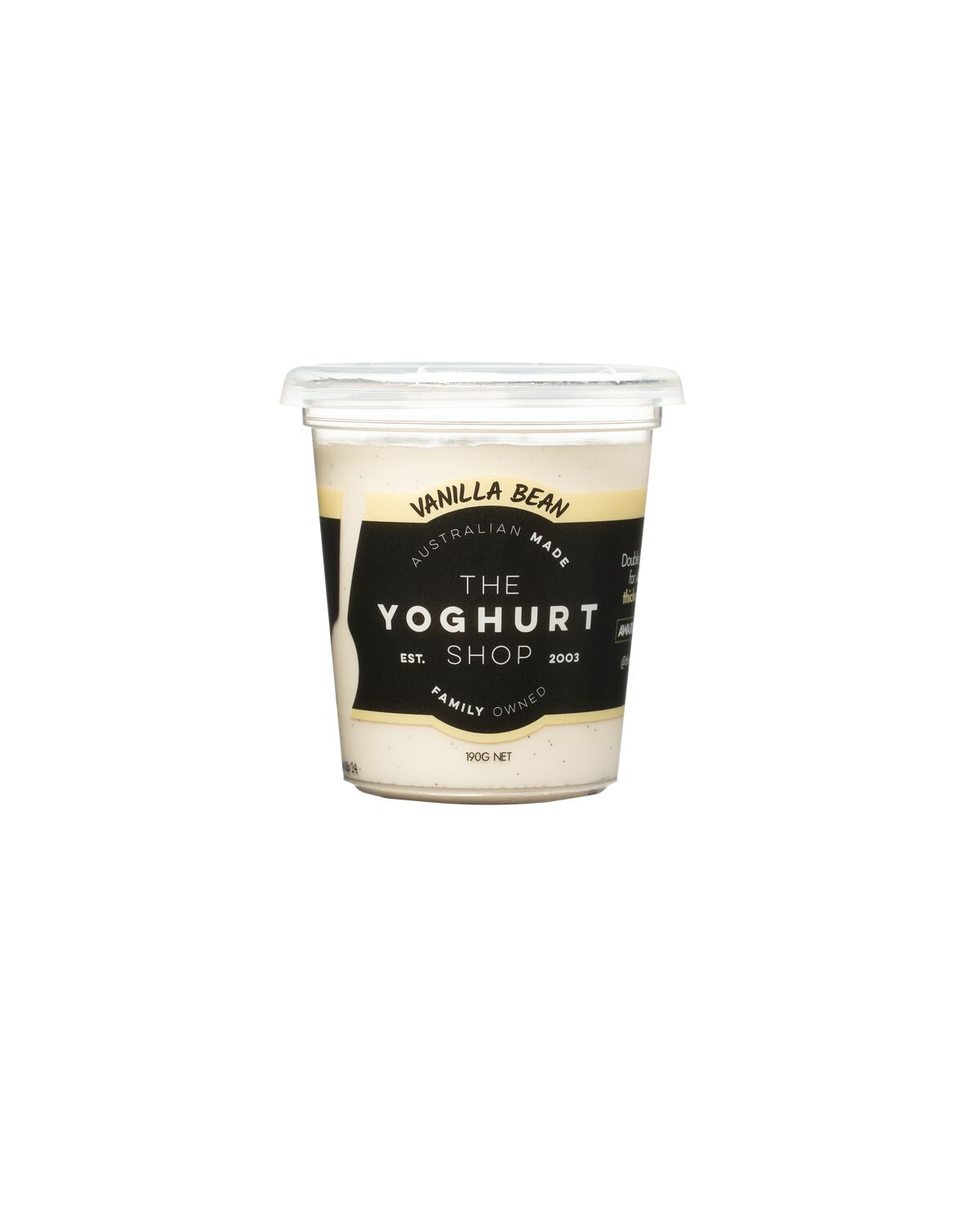 Yoghurt**Vanilla Bean 6x190g The Yoghurt Shop (GF) (H)