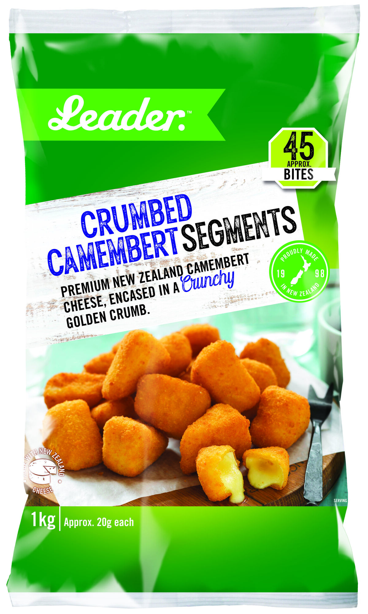 Cheese, Crumbed Camembert 1Kg Frozen Leader