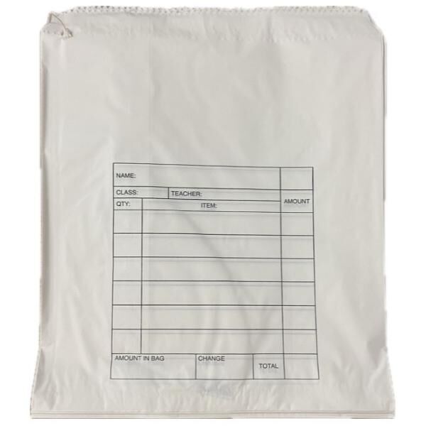 Bags, White PLAIN Large Lunch (500) 280 x 235 – PB-WF04TS