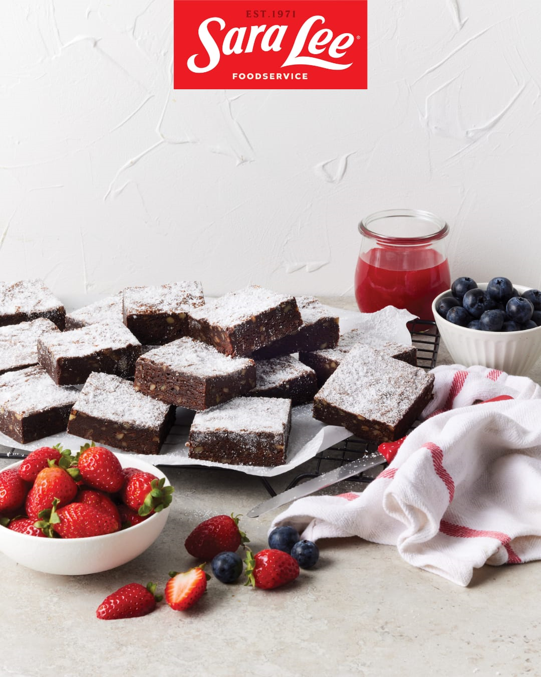 Slice, Premium Chocolate Fudge Brownie 1.05kg Sara Lee (H)