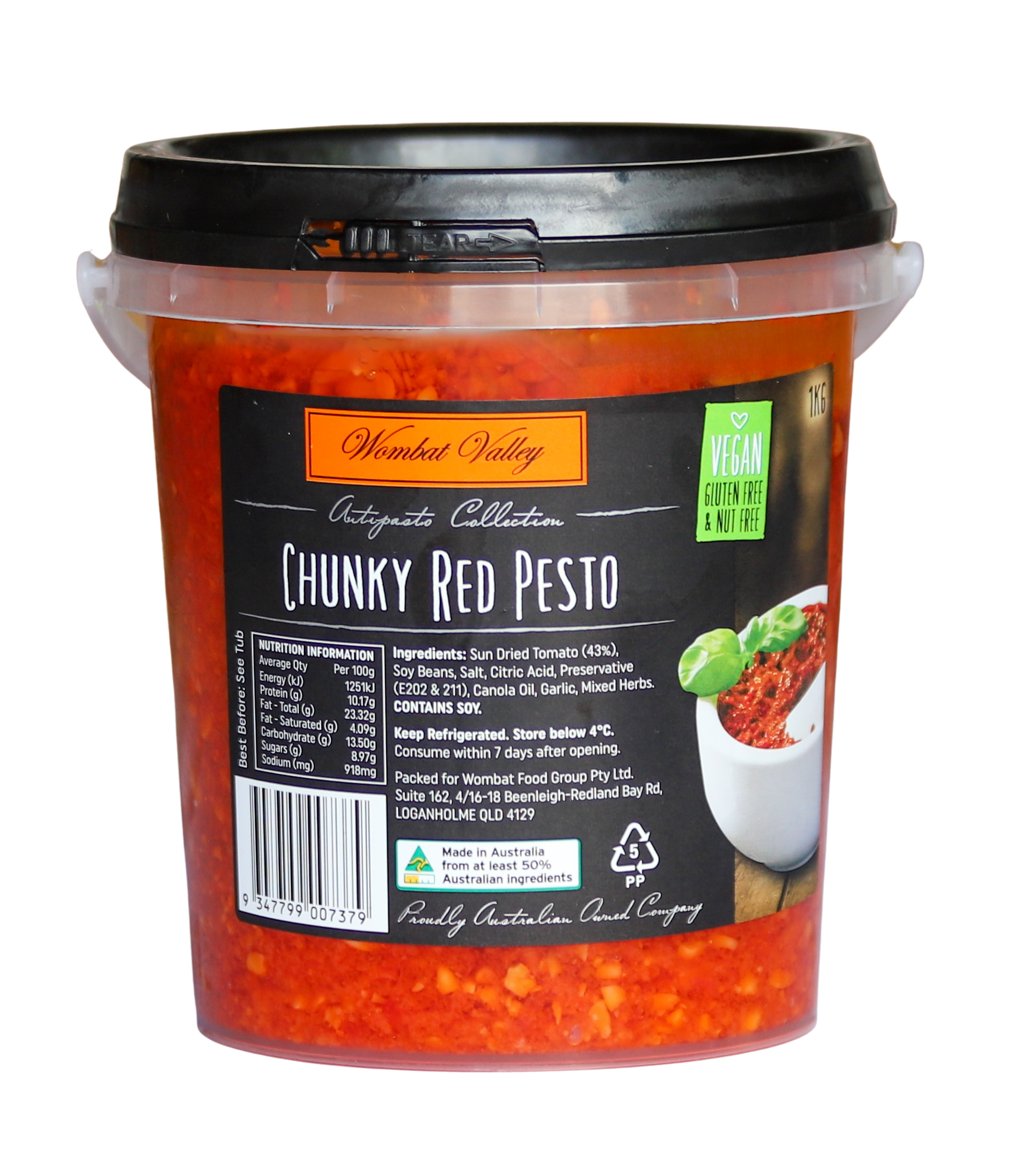 Pesto, Nut Free Red, Wombat Valley 1kg