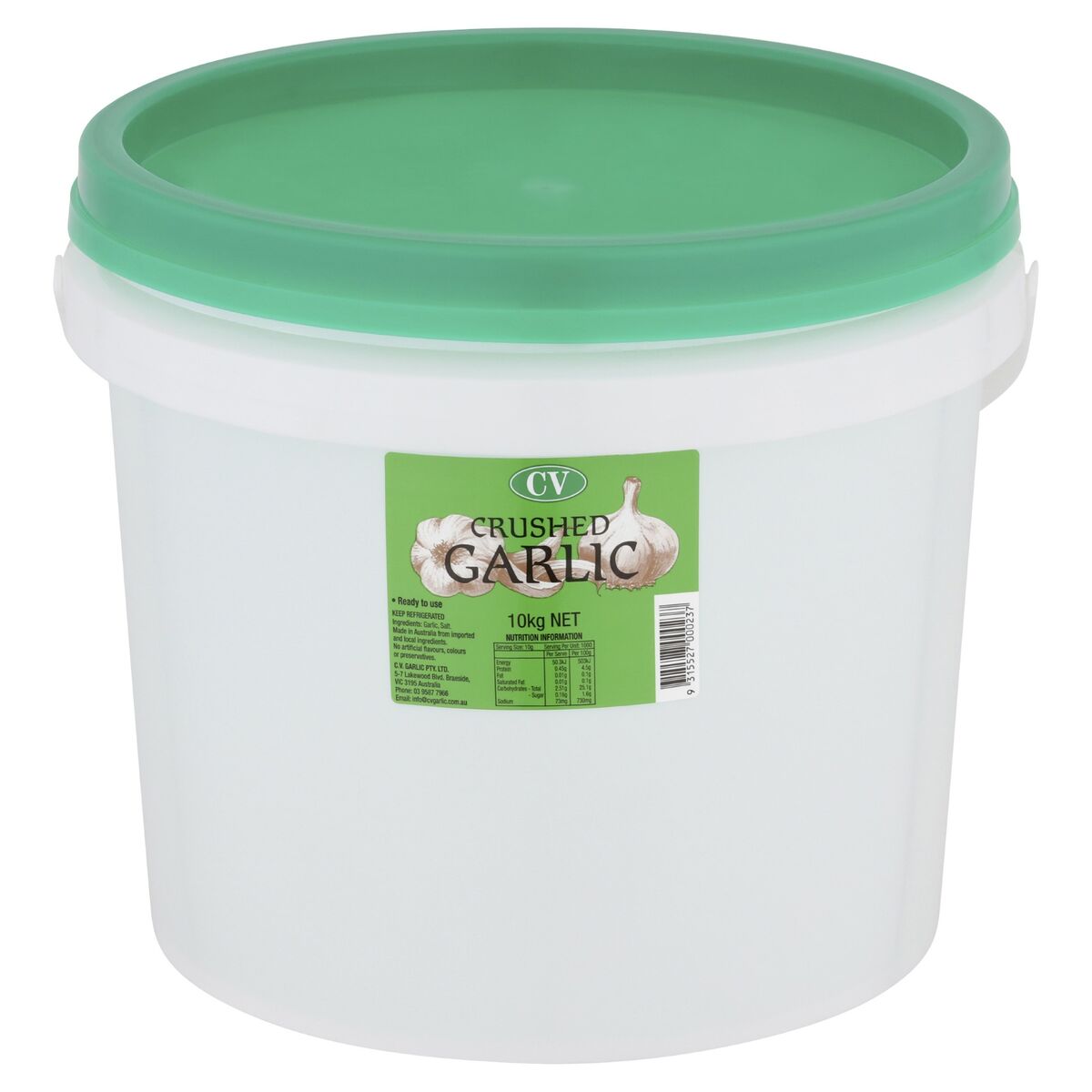 Garlic, Crushed Chilled 10Kg CV (VG) (GF)