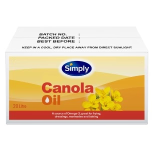 Vegetable Oil, Canola 20L BIB Simply