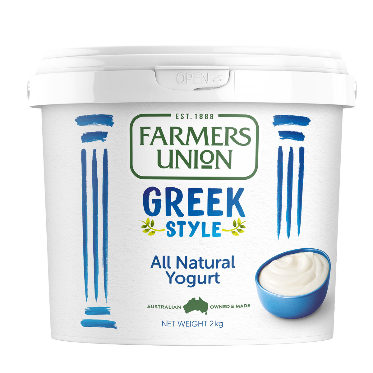 Yoghurt, Greek 2kg, Farmers Union (GF) (H)