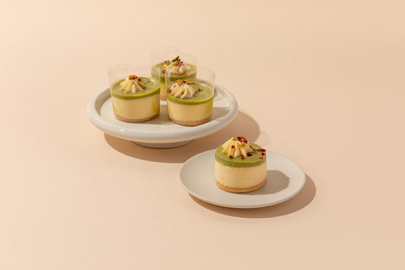 Cheesecake, 1-985 Individual Pistachio (8) Priestley’s (GF)