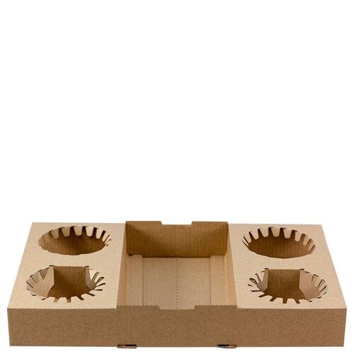 Envirochoice Drink Tray Kraft 4-Cup