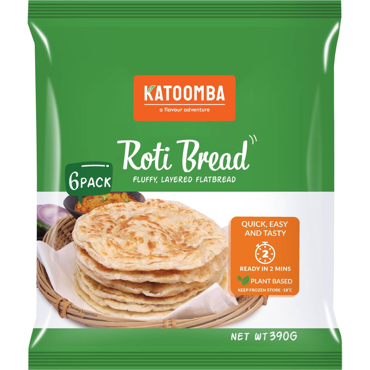 Roti**Paratha Katoomba 6x65g (12) CTN