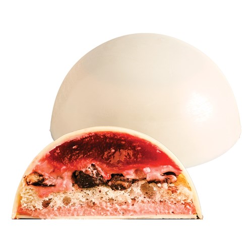 Desserts, Les Domes Double Raspberry White Chocolate 18x100g La Rose Noire