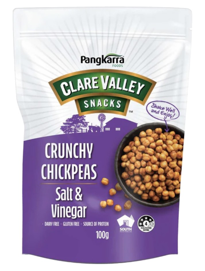 Chickpeas**Crunchy Salt & Vinegar 8x100g, Pangkarra
