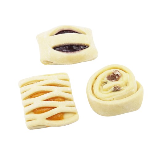 Danish, Assorted Mini (Blueberry, Apricot, Custard) 120x30g La Rose Noire