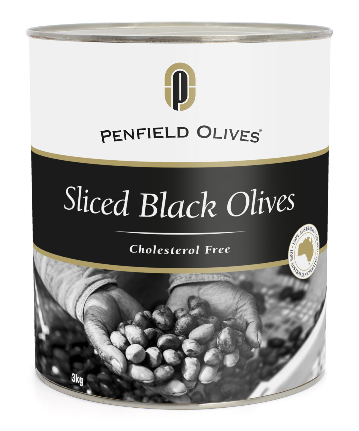 Olives, Sliced Black 3kg Penfield