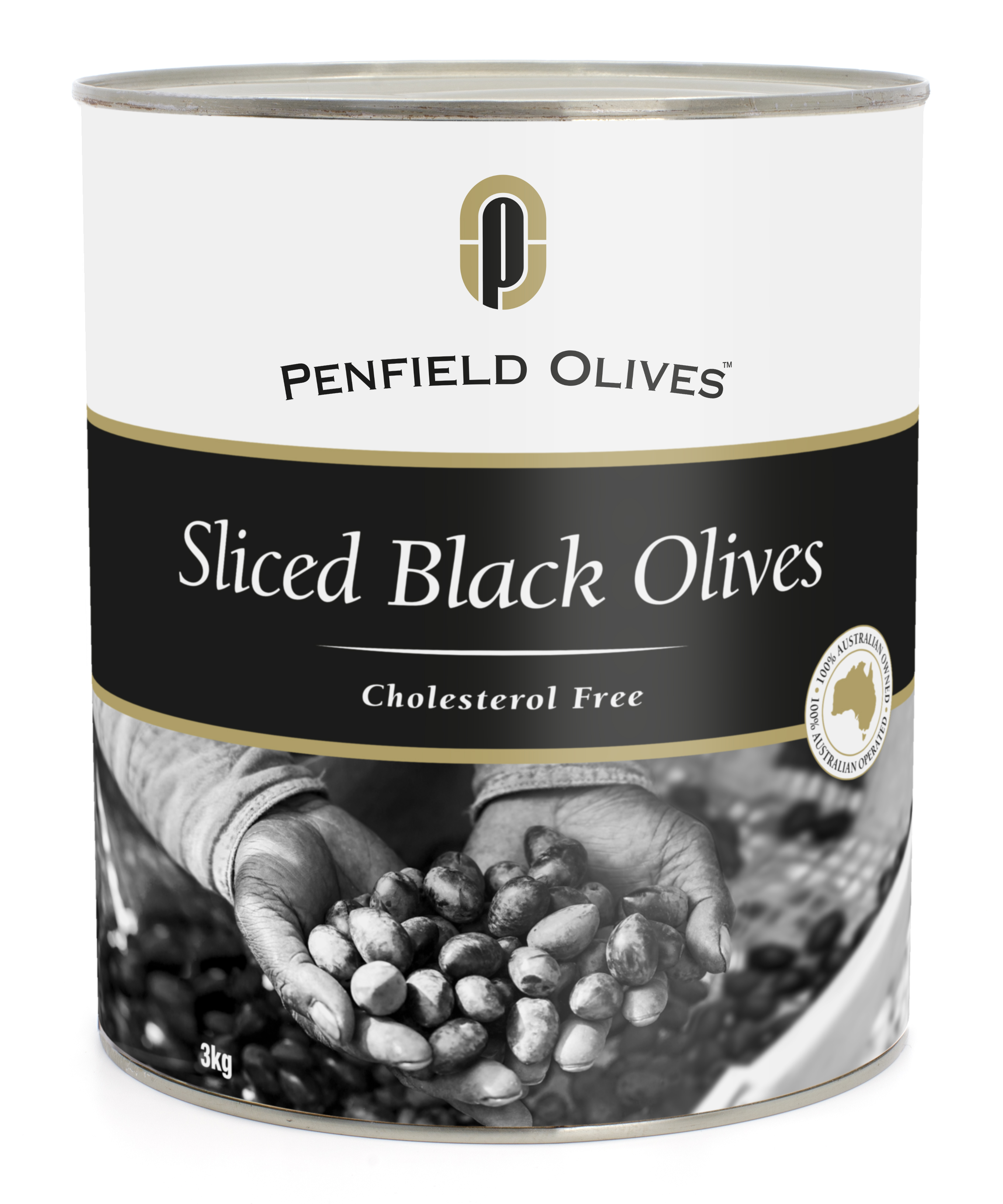Olives, Sliced Black 3kg Penfield