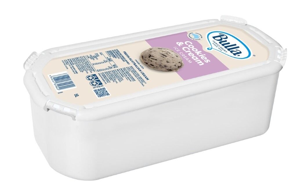 Ice Cream, Cookies & Cream 5L Tray Bulla
