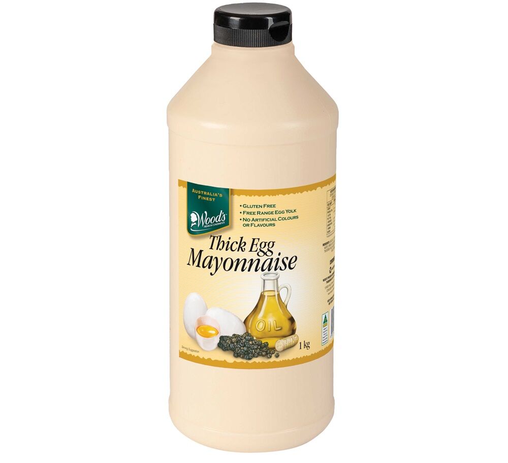 Sauce, Thick Egg Mayonnaise Woods 1kg Edlyn (GF)(H)