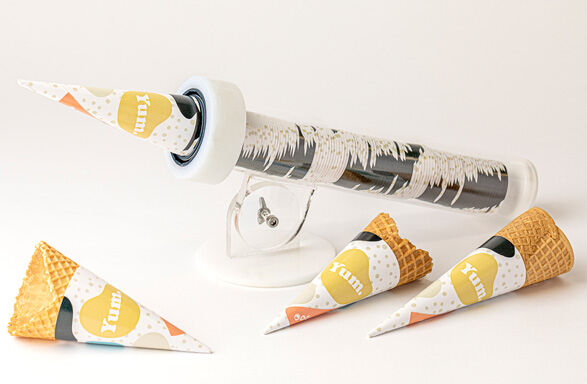 Ice** Cream Cone Sleeve Dispenser 22 deg (Each) (A&B Cones) Altimate