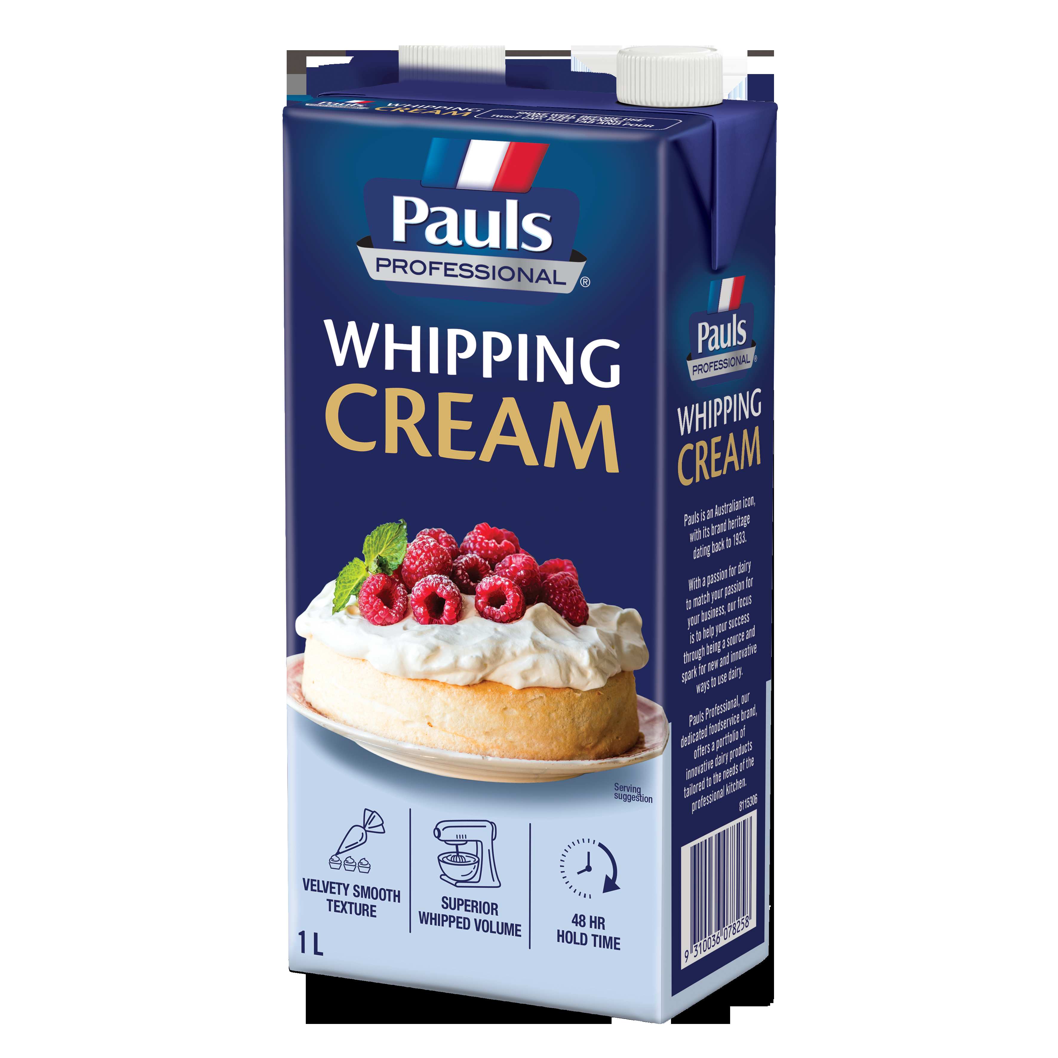 Cream, Whipping 1Lt Pauls (GF) (H)