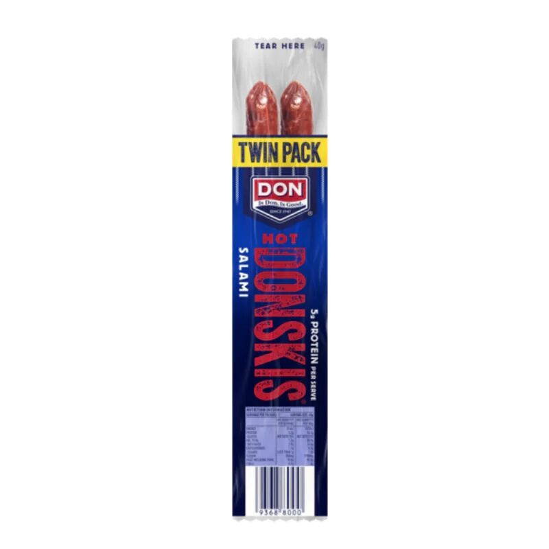 Salami**Hot Donski’s 2x20x40gm Twin (84253) (GF)