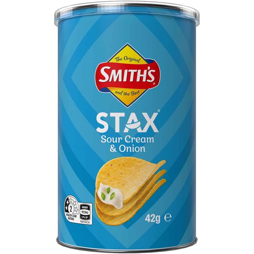 Stax**Sour Cream & Onions 24x42g Smiths