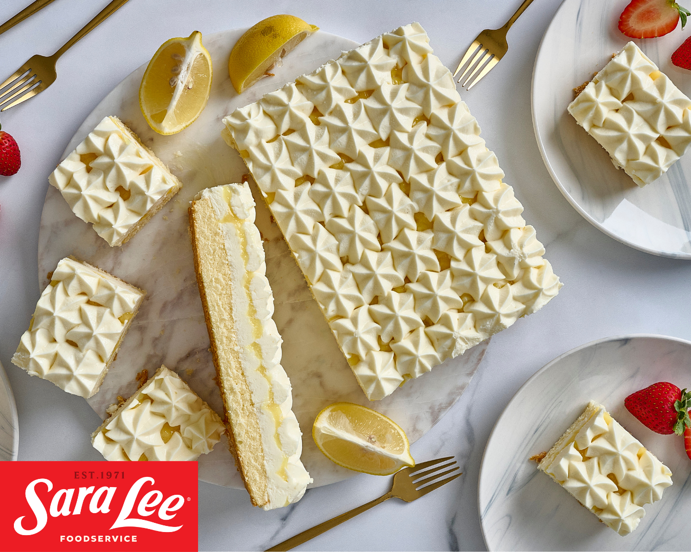 Cheesecake, Lemon Tray 1.35kg Sara Lee