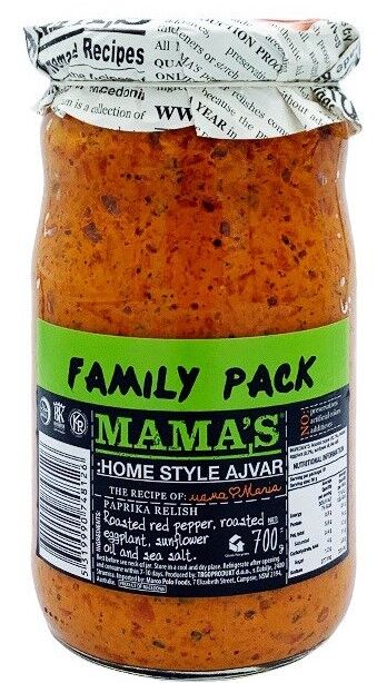 Ajvar, Mamas Mild Homestyle 700g