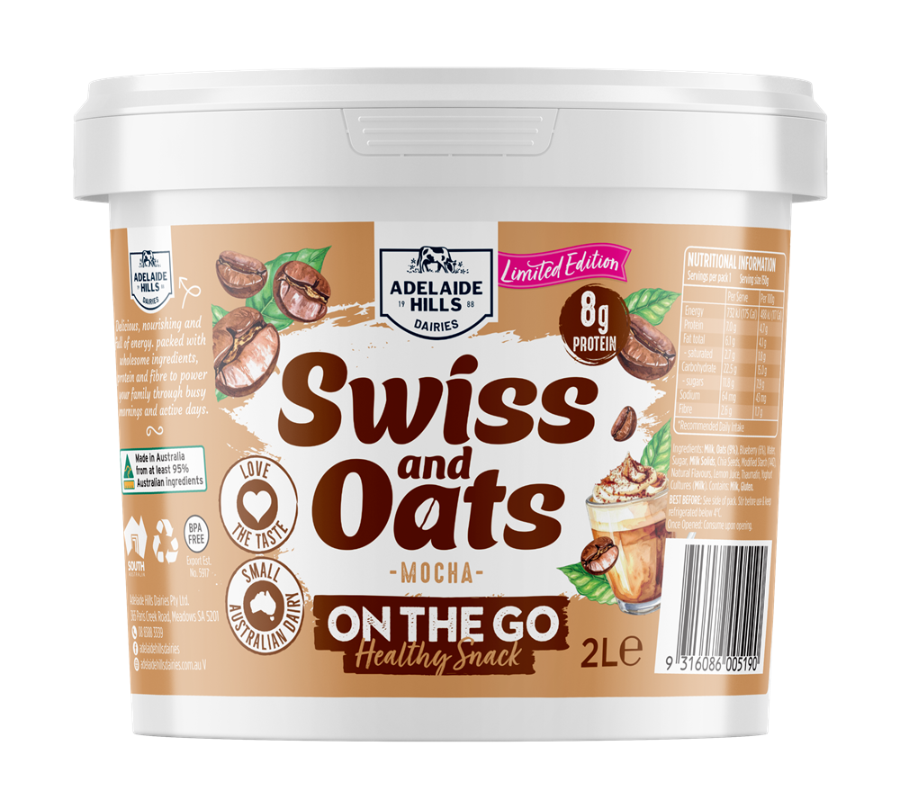 Swiss Oats Mocha, Adelaide Hills Dairy 4x2kg CTN