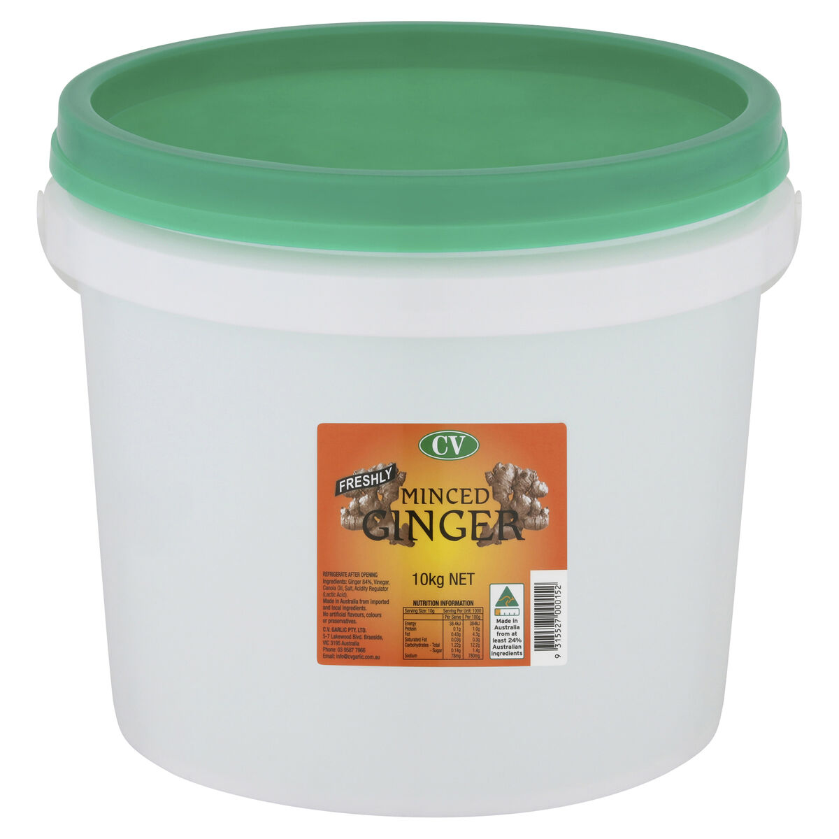 Ginger**Crushed/Minced 10kg CV