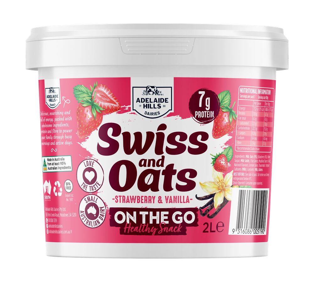 Swiss Oats Strawberry & Vanilla, Adelaide Hills Dairy 2kg