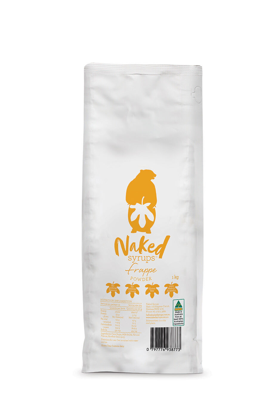 Powder, Frappe Base 1kg, Naked Syrups