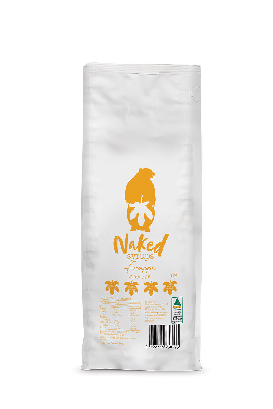 Powder, Frappe Base 1kg, Naked Syrups