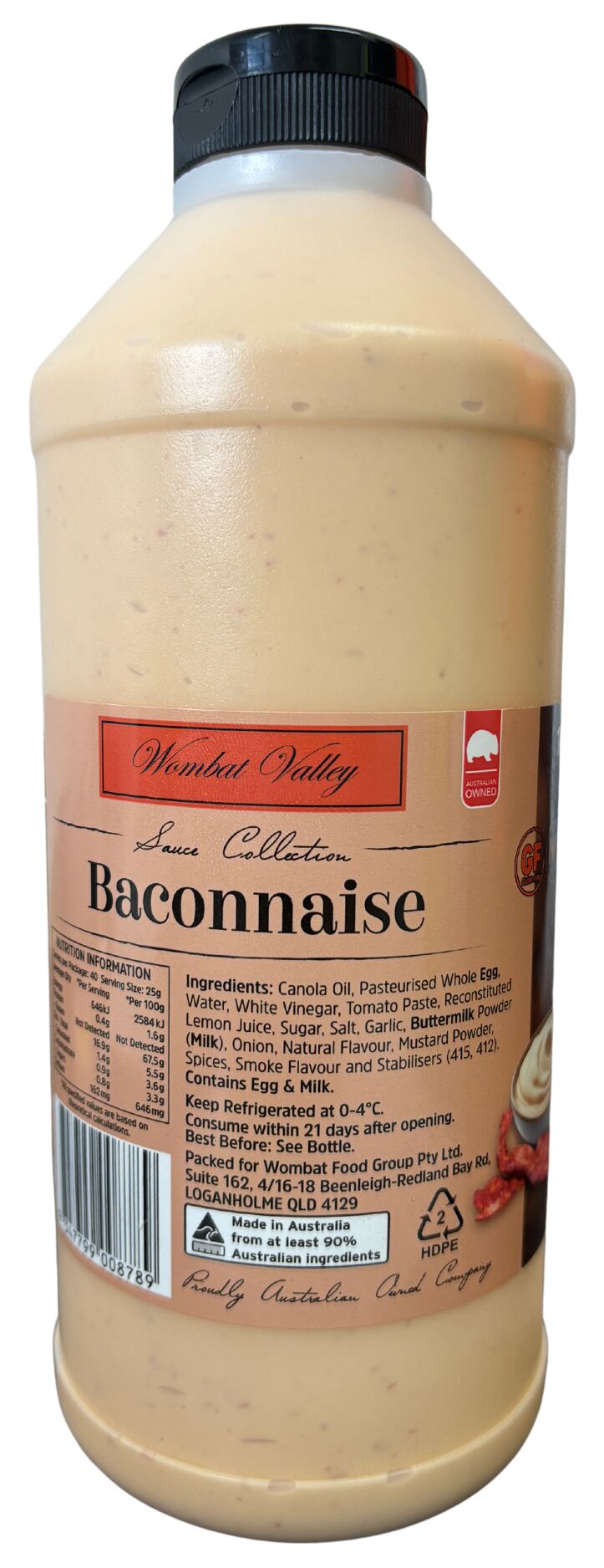 Sauce**Baconnaise 1Kg Wombat Valley (GF)(H)