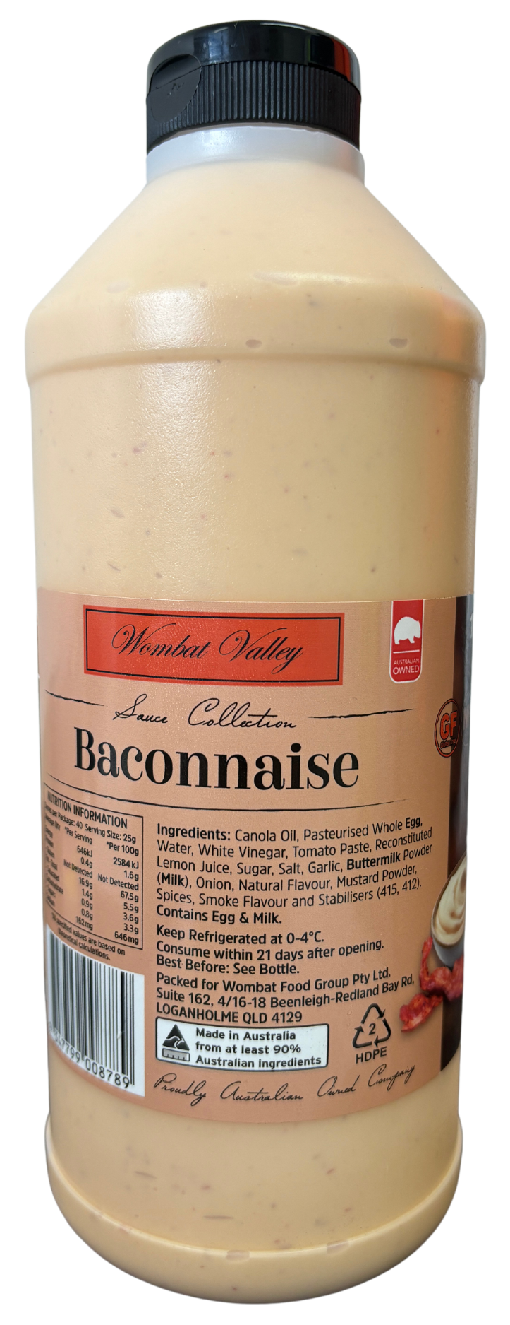 Sauce**Baconnaise 1Kg Wombat Valley (GF)(H)