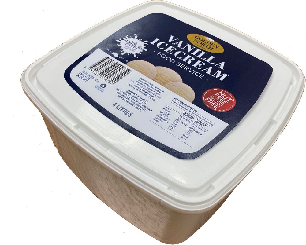 Ice Cream**Foodservice Vanilla Golden North 4L