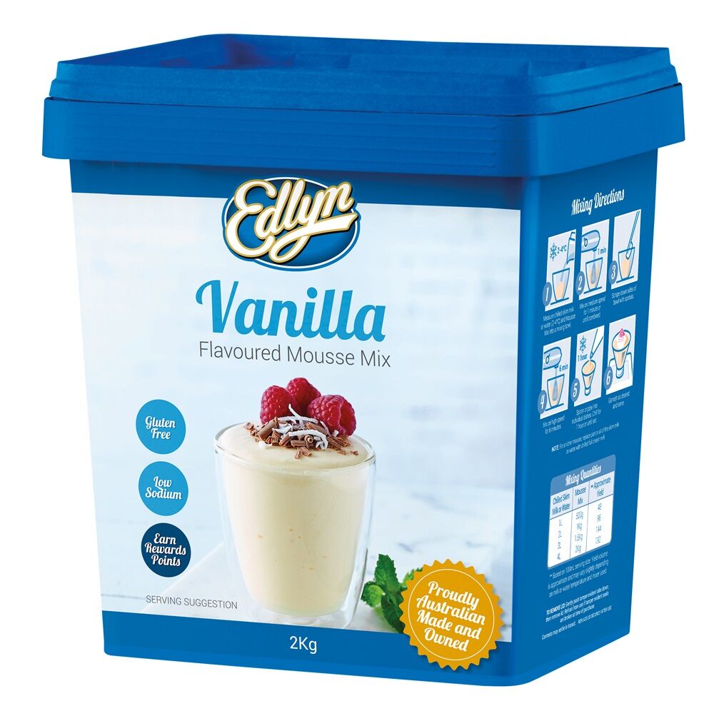 Mousse Powder** Vanilla 2kg Edlyn (GF) (H)