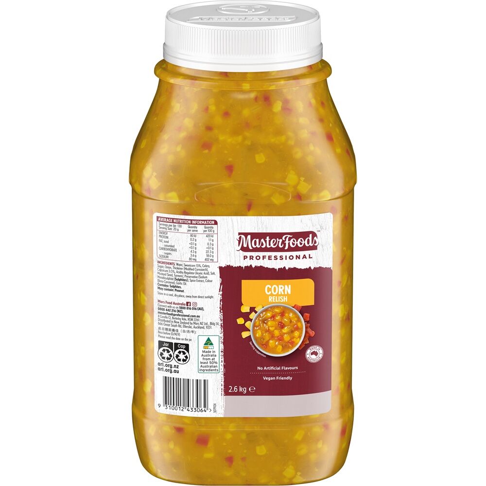 Corn Relish 2.6Kg Masterfoods