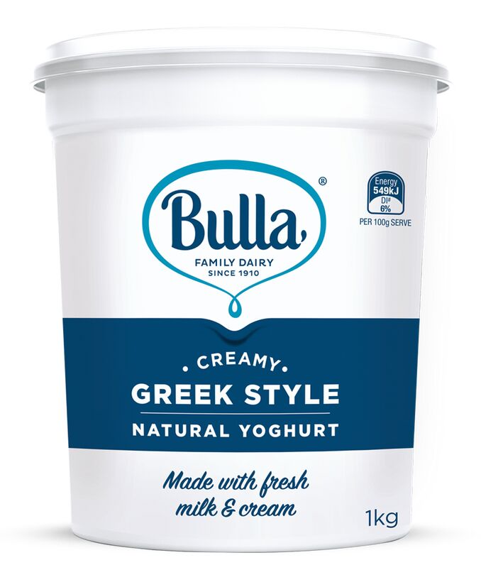Yoghurt, Greek 1kg Bulla (GF) (H)