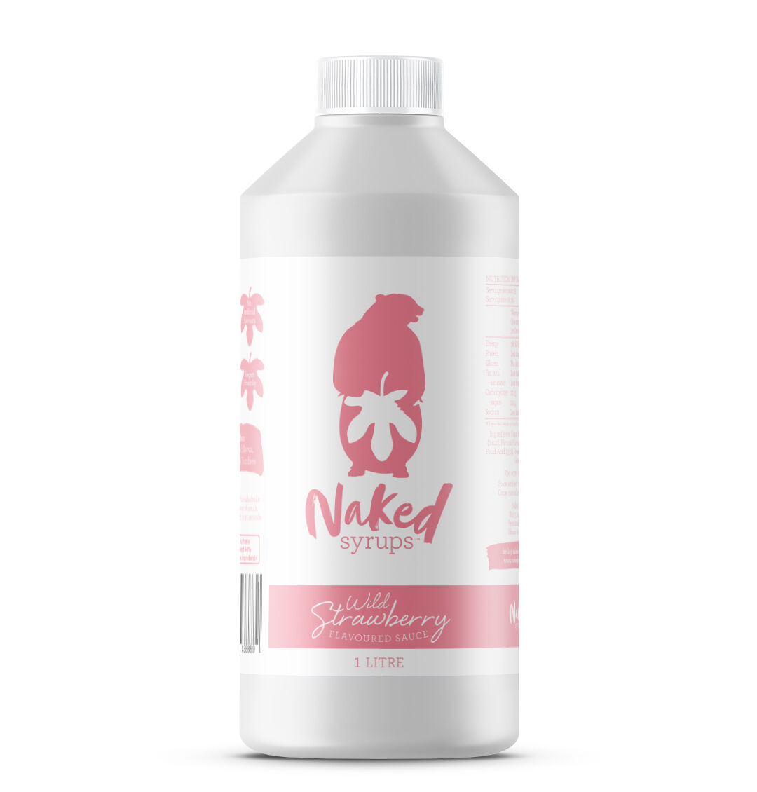 Dessert Sauce, Wild Strawberry 1L, Naked Syrups