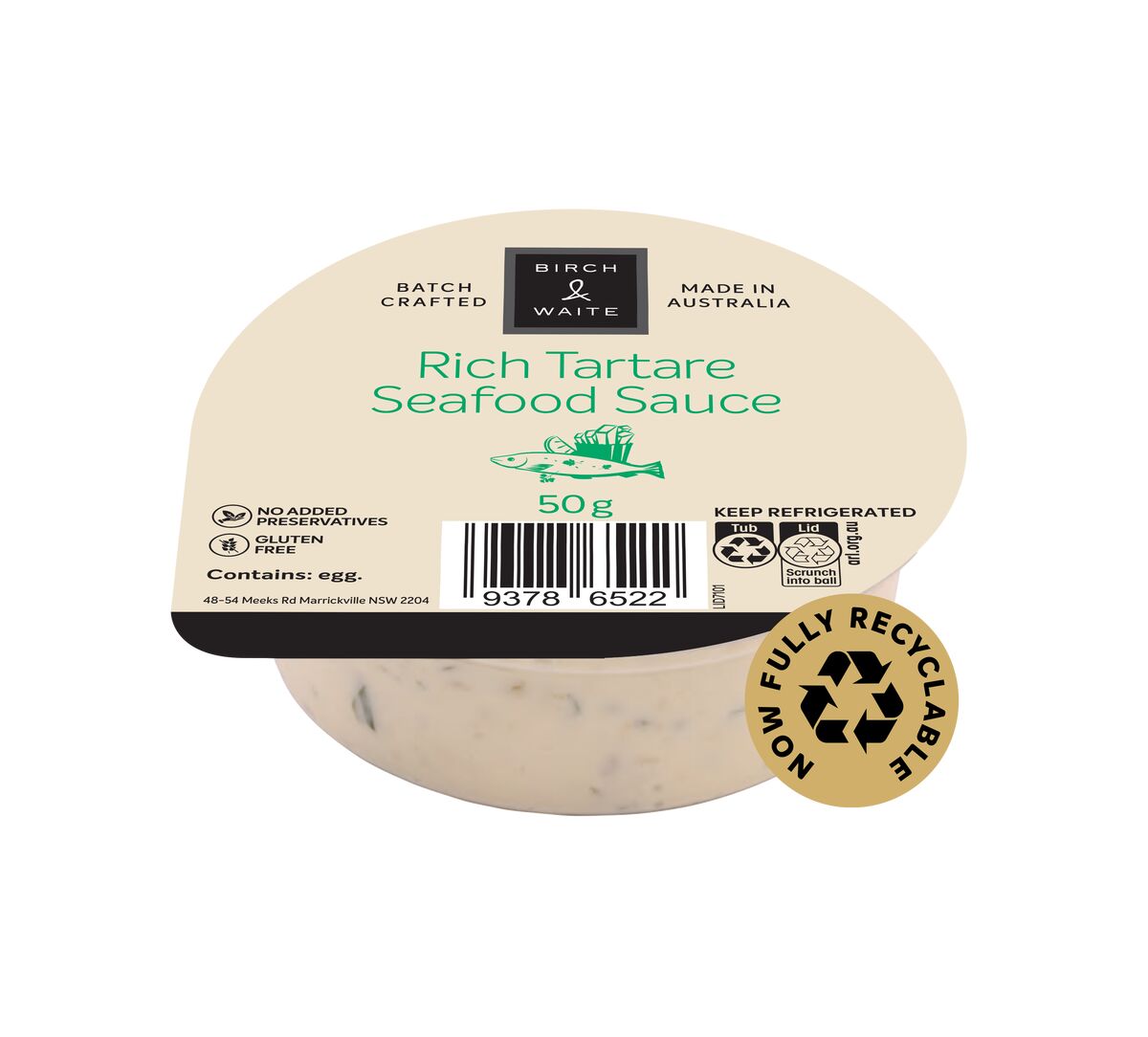 Sauce**Tartare Dipper 90x50gm Birch & Waite