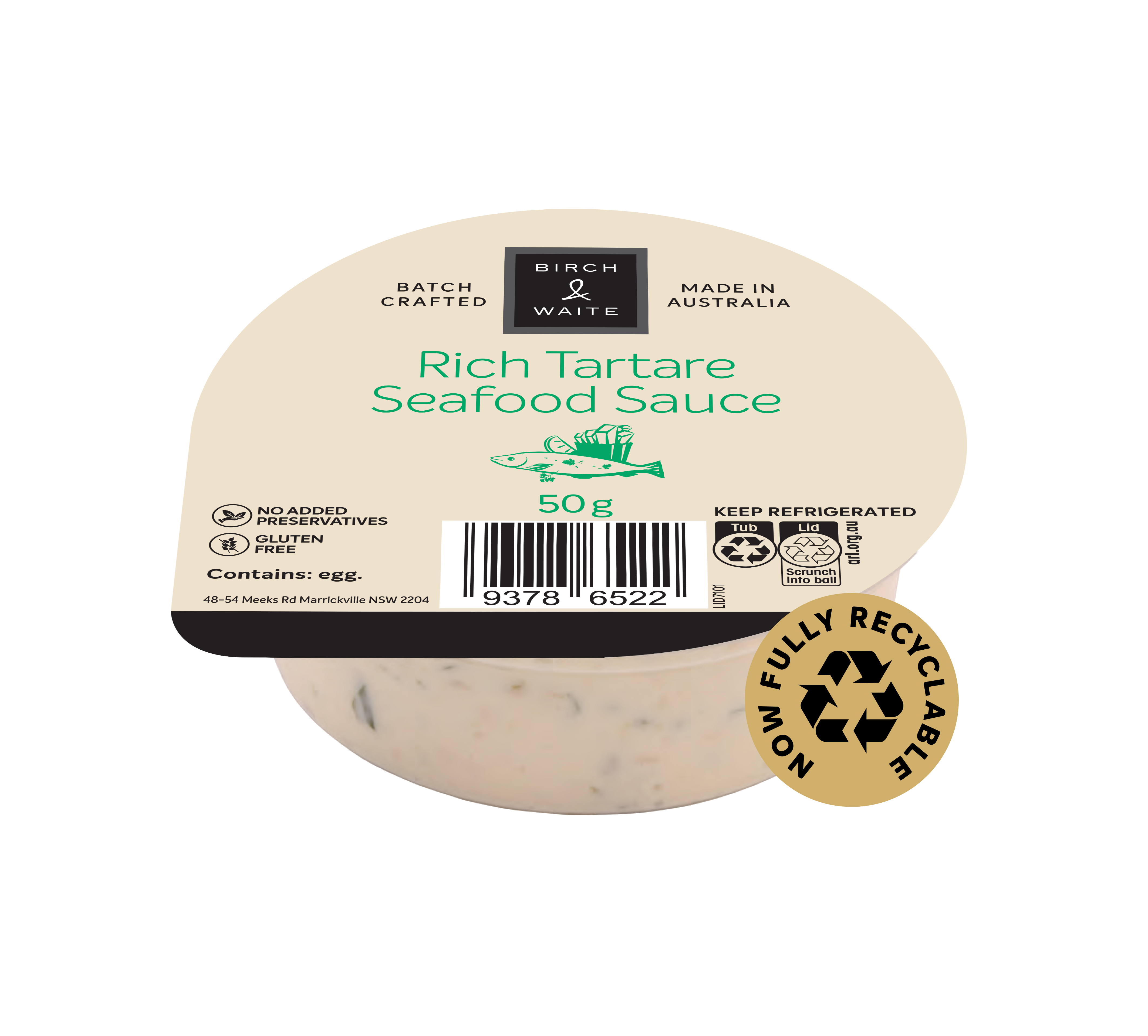 Sauce**Tartare Dipper 90x50gm Birch & Waite