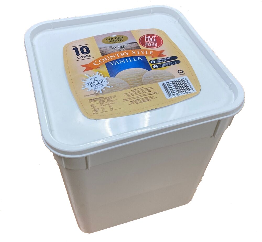 Ice Cream, Foodservice Vanilla Golden North 10L