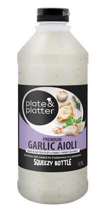 Sauce, Garlic Aioli Plate & Platter 1L (H)