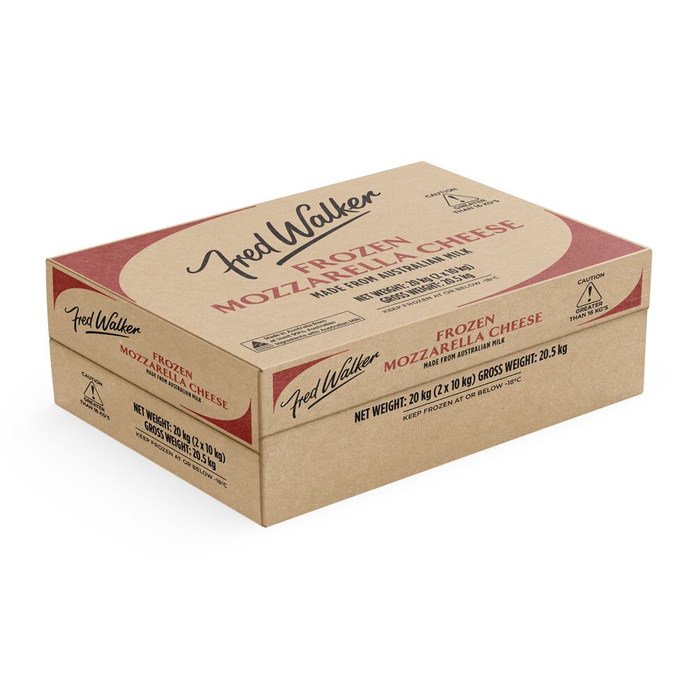 Cheese. Mozzarella Frozen Block 2x10kg Fred Walker (H)