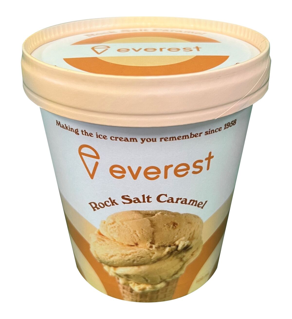 Ice Cream, Rock Salt Caramel 6x500ml Everest (H)