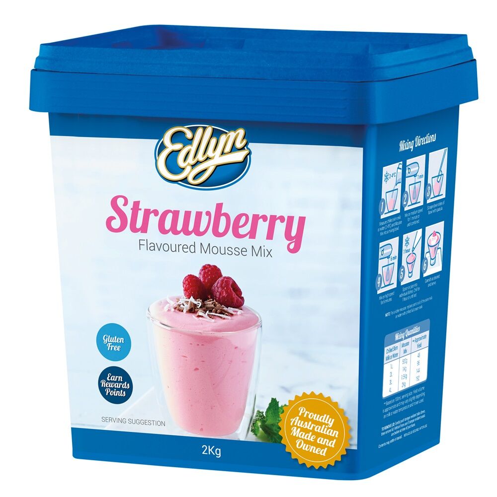 Mousse Powder, Strawberry 2kg Edlyn (GF) (H)